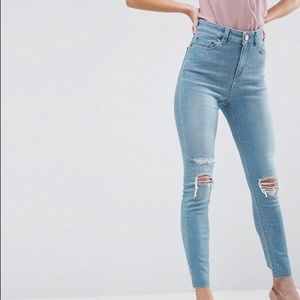ASOS High Rise Ridley Skinny Jeans